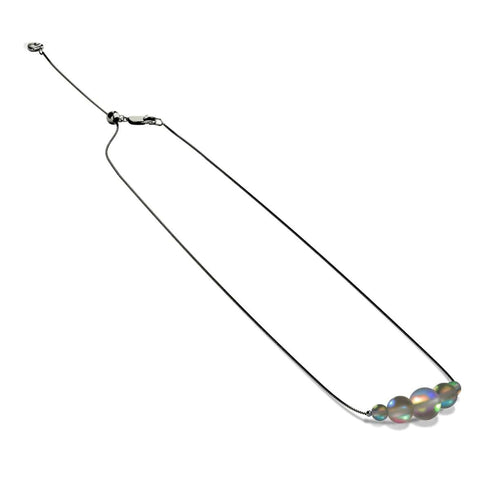 Schokolade | 925 Sterling Silber Rotguss | Meerjungfrau Glas Unendlichkeitsverschluss Halskette